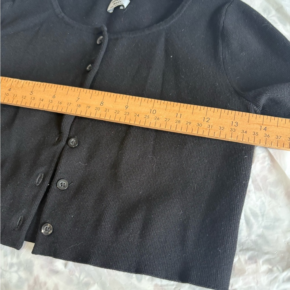 Sunday Best Aritzia Izzy cropped black cardigan button front size XXS - Picture 7 of 11